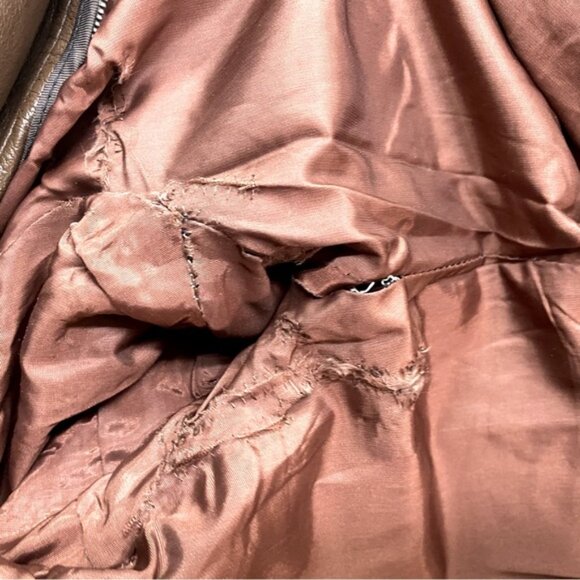 Vintage Brown Leather Belted Jacket XS - Picture 5 of 14
